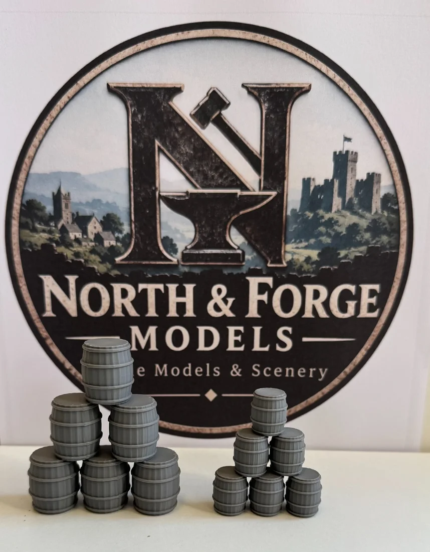 Unpainted Wooden Barrels